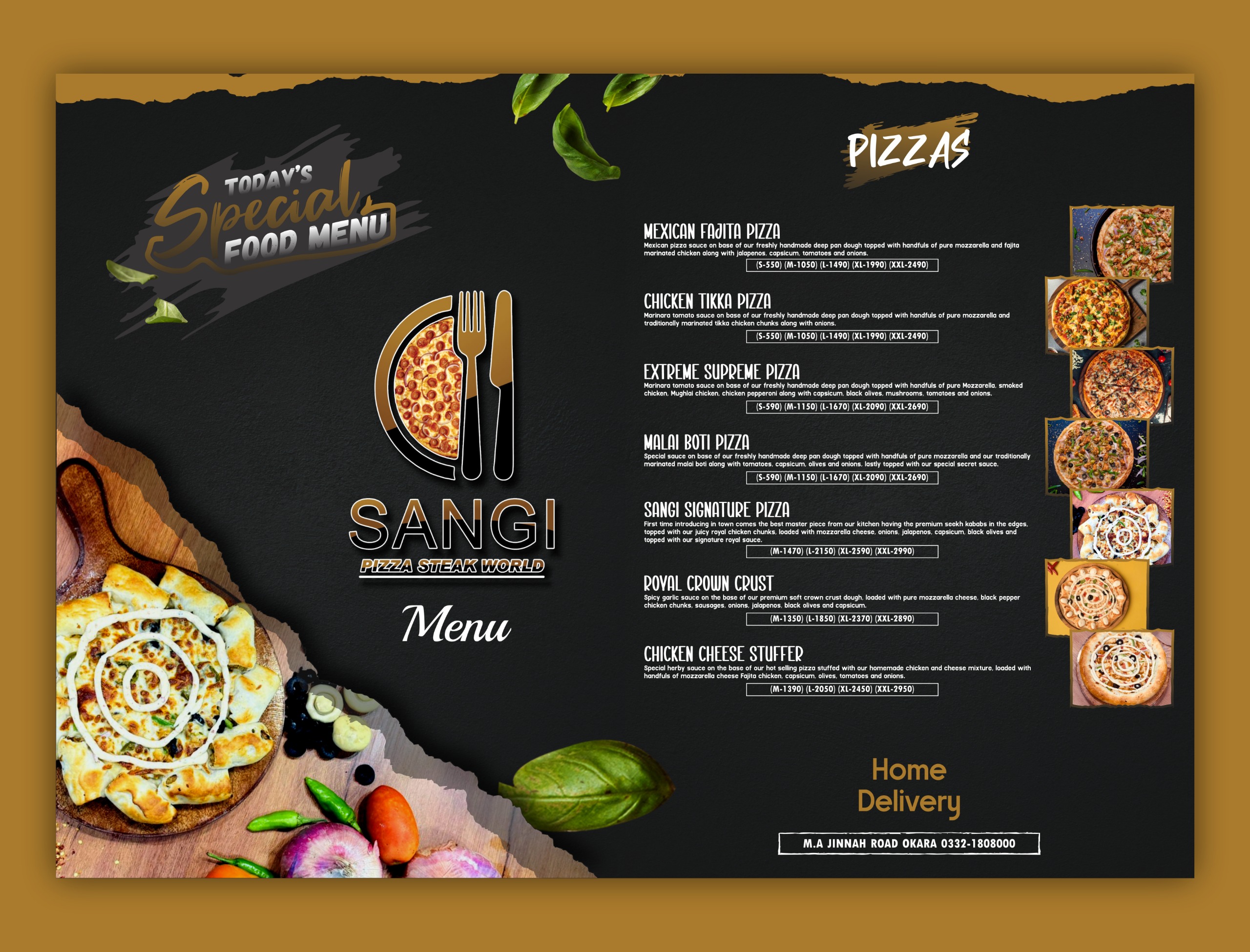 Gourmet Pizza at Sangi Pizza Steak World Okara